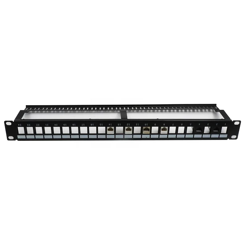 24 48 конкурентоспособная цена Cat5e Cat6 цифровая коммутационная панель OEM 12 16 18