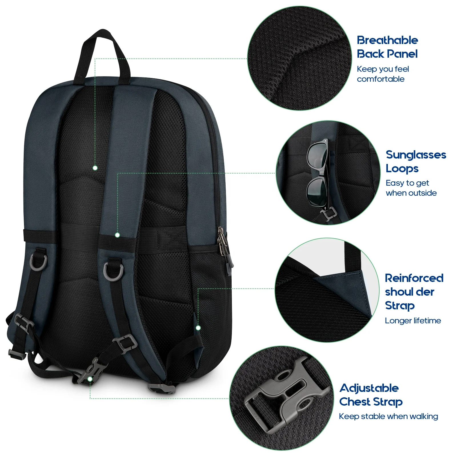 30L Anti-theft large capacity multi-functional laptop luggage strap travel business duffel backpacks