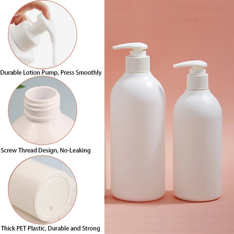 100ml 250ml 300ml 500ml White Plastic Pet Amber Foaming Square Bottles For Body Lotions