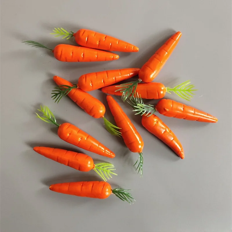 New Design Mini Artificial Carrots Realistic Vibrant Foam Carrots Artificial Vegetable Display Replica Props Carrot