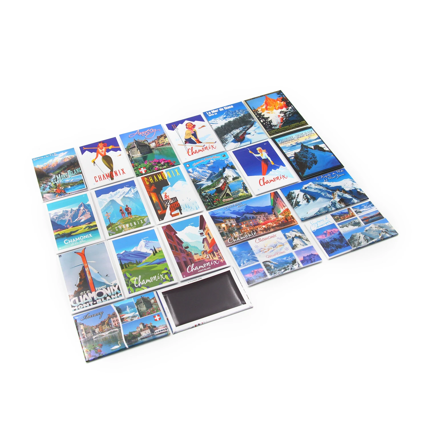 2024 Newest France Country City Name Fridge Magnet Tourist Souvenir Tin Plate Fridge Magnet Customized