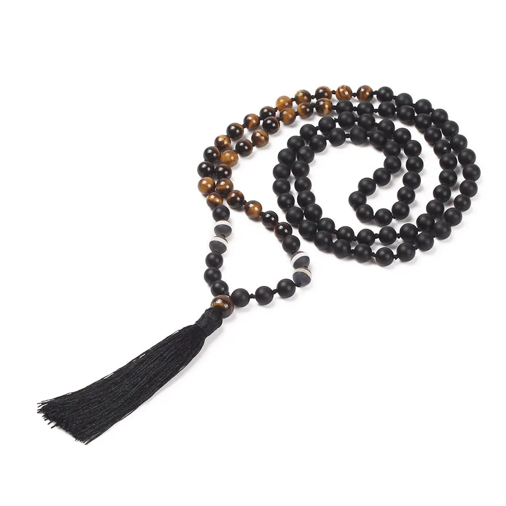 2022 Penixon Self Rudraksha Defence Mala 108 Buddha Prayer Bead Chain Necklace