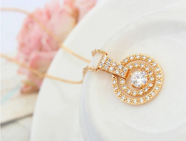 
Fantasy jewelry necklaces gold jewellery zircon kolye new gold chain design for men eternal classical love jewelry necklace 