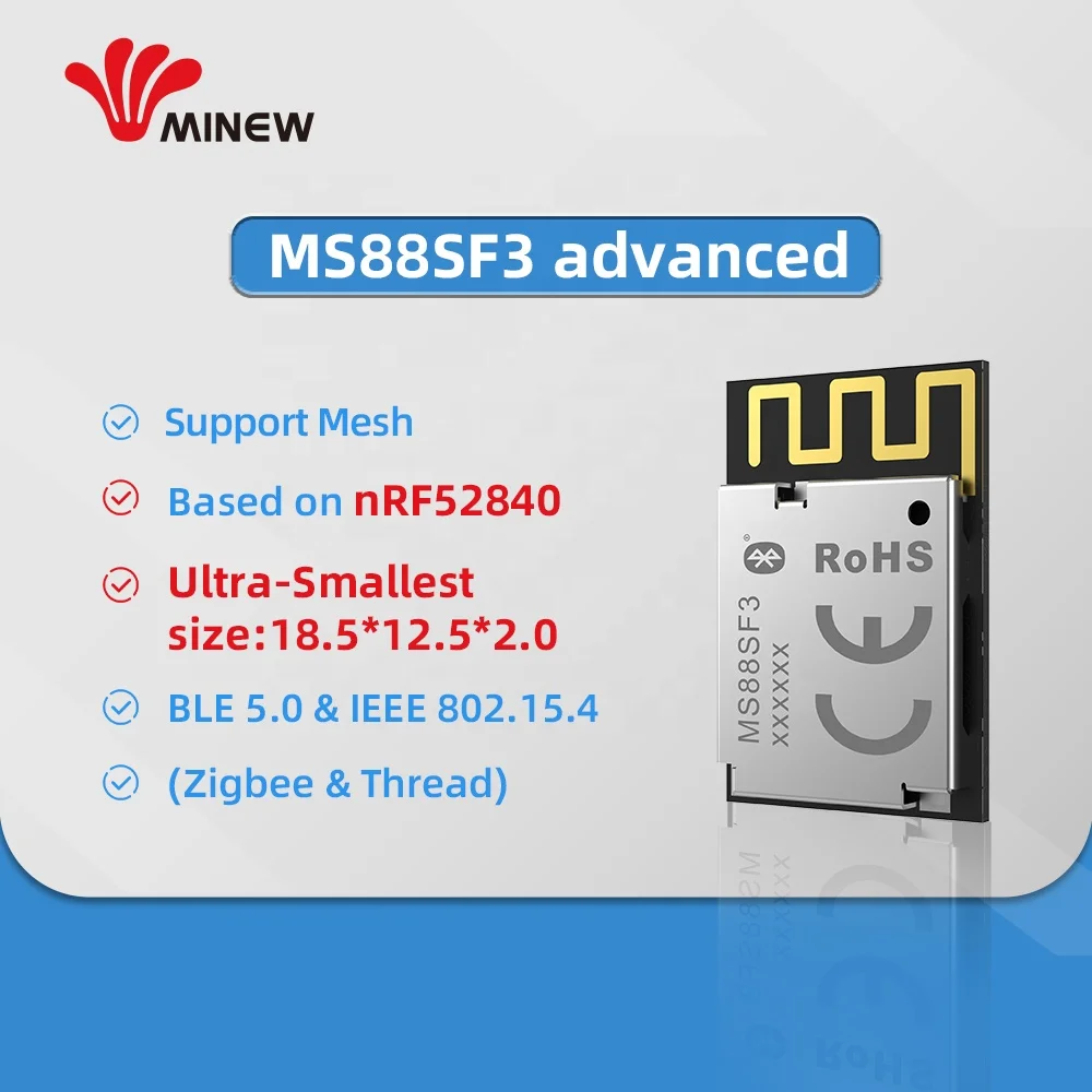  Миниатюрный модуль Zigbee Minew nRF52840