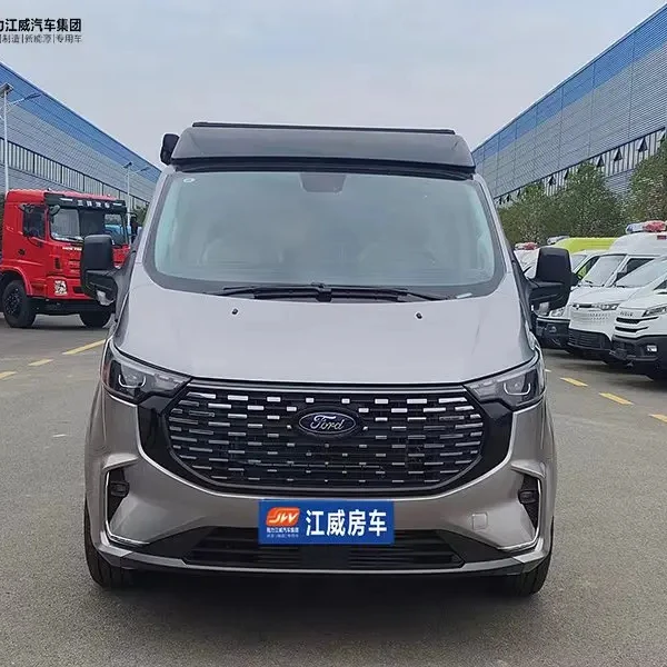 Luxury Fo.rd brand Custom RV Caravan Motorhome for 6 Person Lifting Roof 4*2 220hp Petrol Engine Euro 6 All Furniture LHD