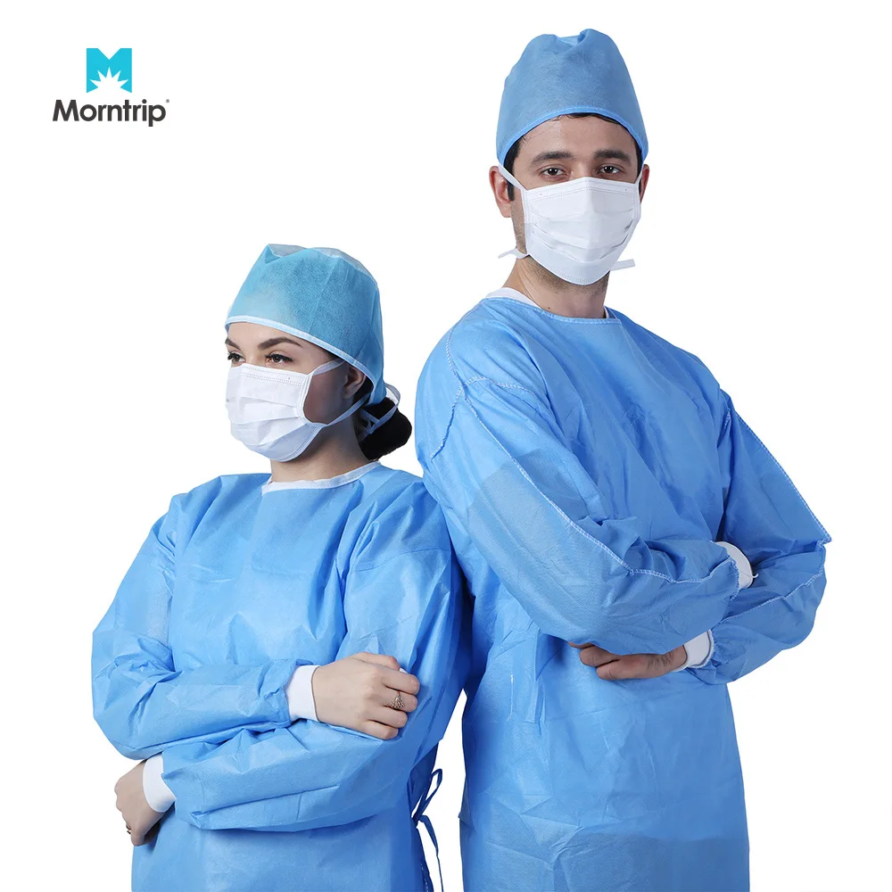 Level 3 Sterile Disposable Isolation Gowns Dust-Blood Proof for Hospital Use Factory Stock Safety Clothing