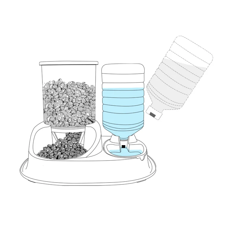 Amazon Лидер продаж автоматический умный диспенсер для домашних животных миска для собачьего корма контейнер