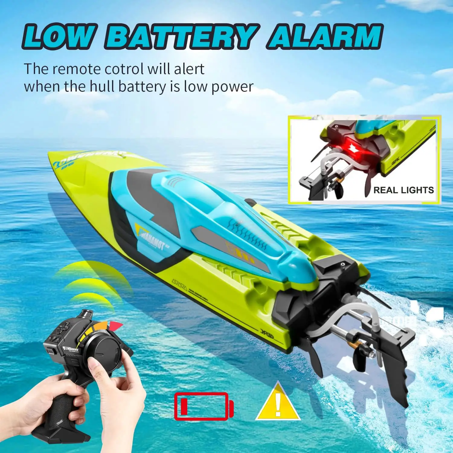SINC071 S2 High Speed Micro RC Boat 70KM/H 200M Water Induction Radio Control Ship Steering Simulation RC Speedboat