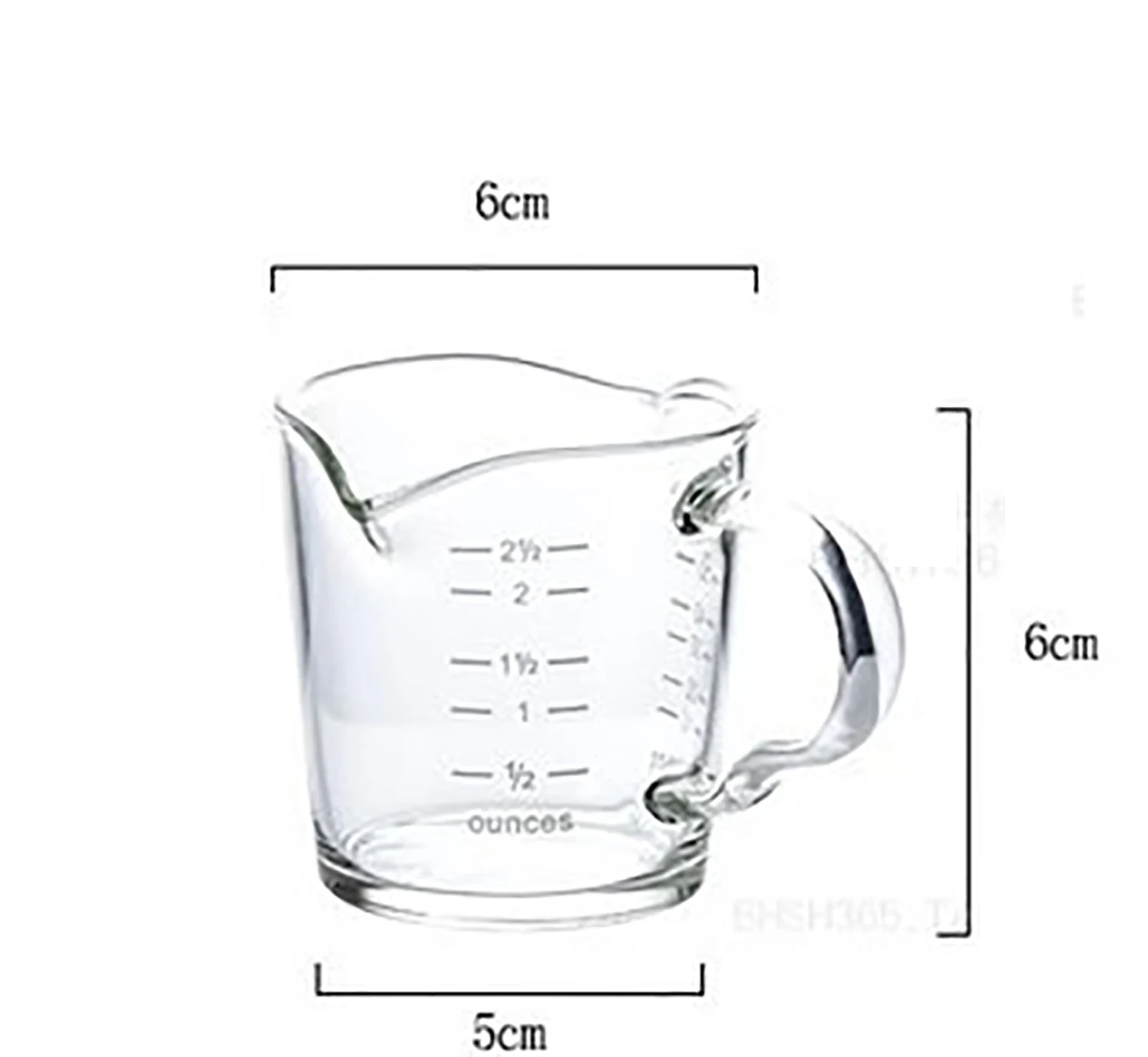 BCnmviku Espresso Shot Glasses Measuring Cups 3-Ounce Triple Pitcher Barista Double Spouts Milk Cups With  Pouring Handle