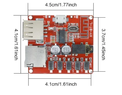 Mini Wireless MP3 Decoder Blue tooth BLE 4.1 Board Circuit Module Lossless Decoding Micro USB U Disk TF Card Interface 3.7v 5v