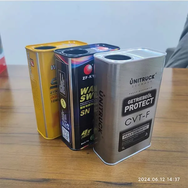 Manufacturer 500ml to 5L Square Metal Tin Can for Engine oil 4L tin Paint Can