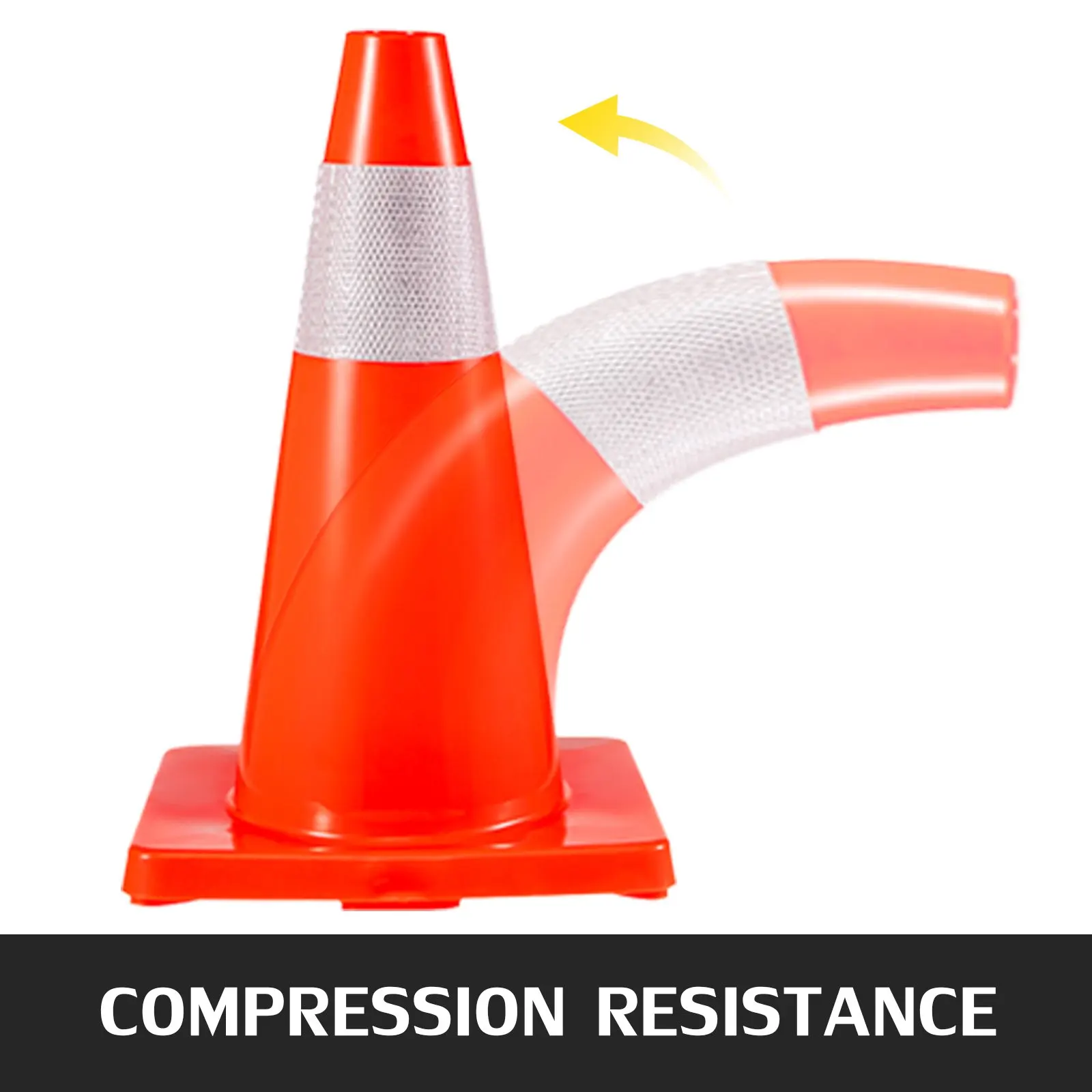 PVC450 mm Highways Signal Flexible PVC Road Cones Reflective Safety Traffic Cone