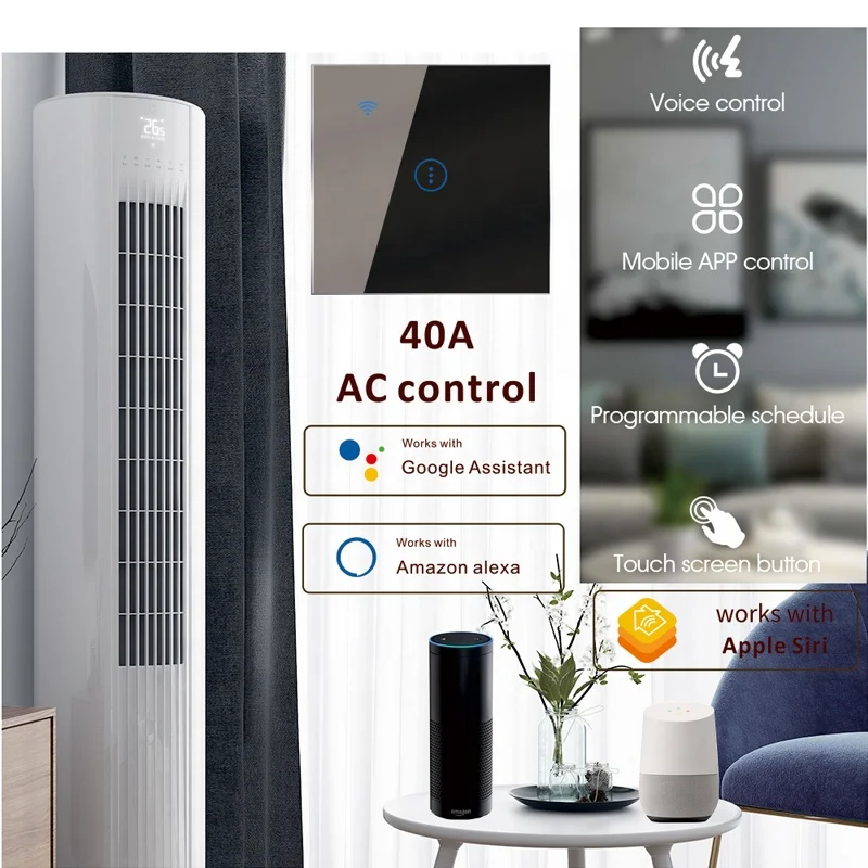 40A Smart Home Remote Control Air Conditioner Water Heater Switch Tuya eWelink App Wireless Timer WiFi Smart Boiler Switch