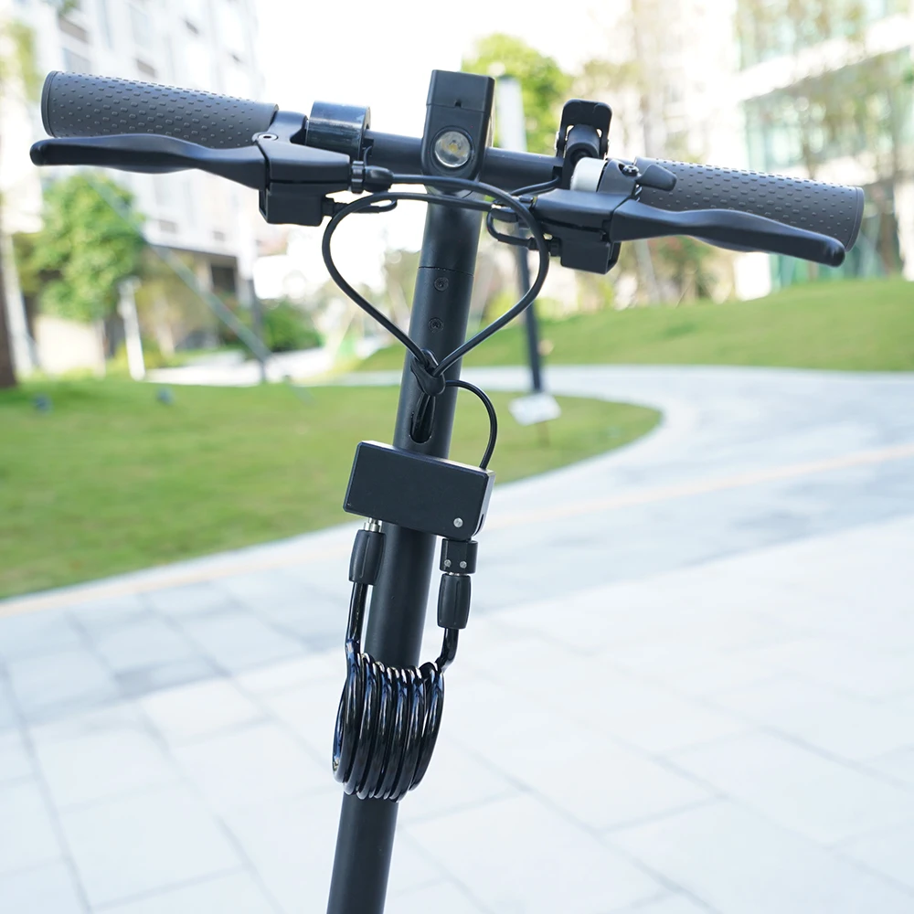 Free Rotation Wireless IOT Glue Encapsulation Waterproof IP68 Anti Theft 1200mm Electric Scooter Keyless Cable Lock For Escooter