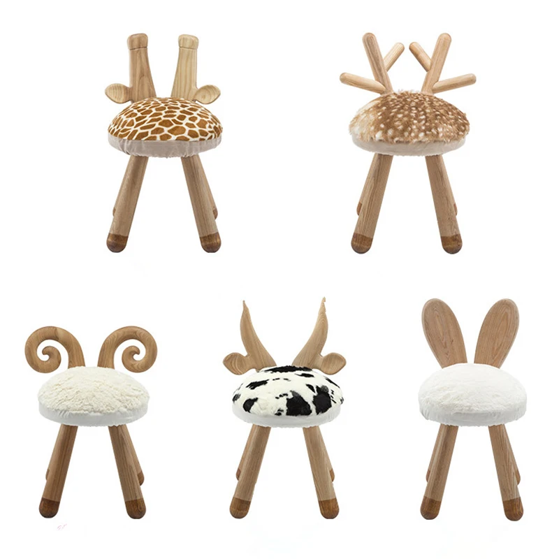 Easy assembly ottoman animal stools Plush Doll Footstool Reward stationery Plush Doll rabbit shape dildo