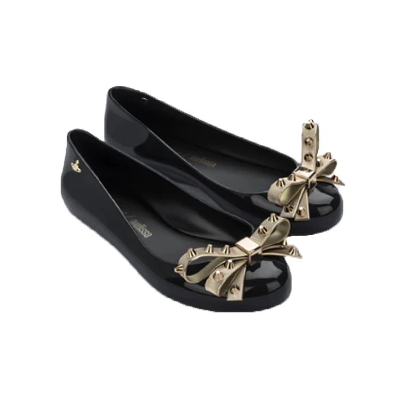 
Designer Shoes Women Famous Brands West Queen Dowager Collaboration Ins Fashion Rivet Bow Soft Sole Shoes Jelly Wholesale 