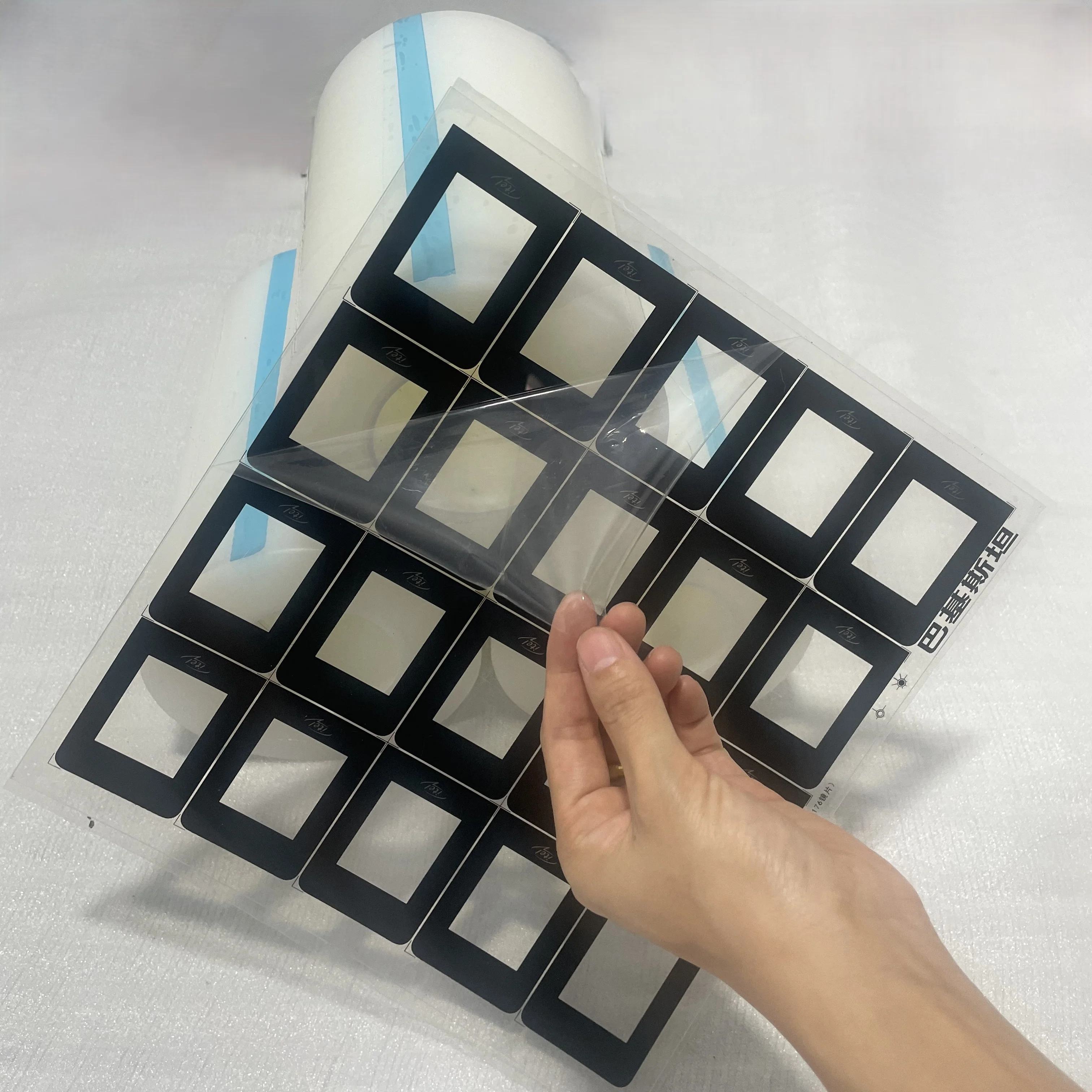 Hot sale PE/PVC surface protective film OEM logo printed clear plastic film for PC sheet