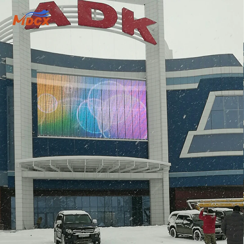 
transparent waterproof outdoor led dot matrix with flexible pixel pitch for building media facade 