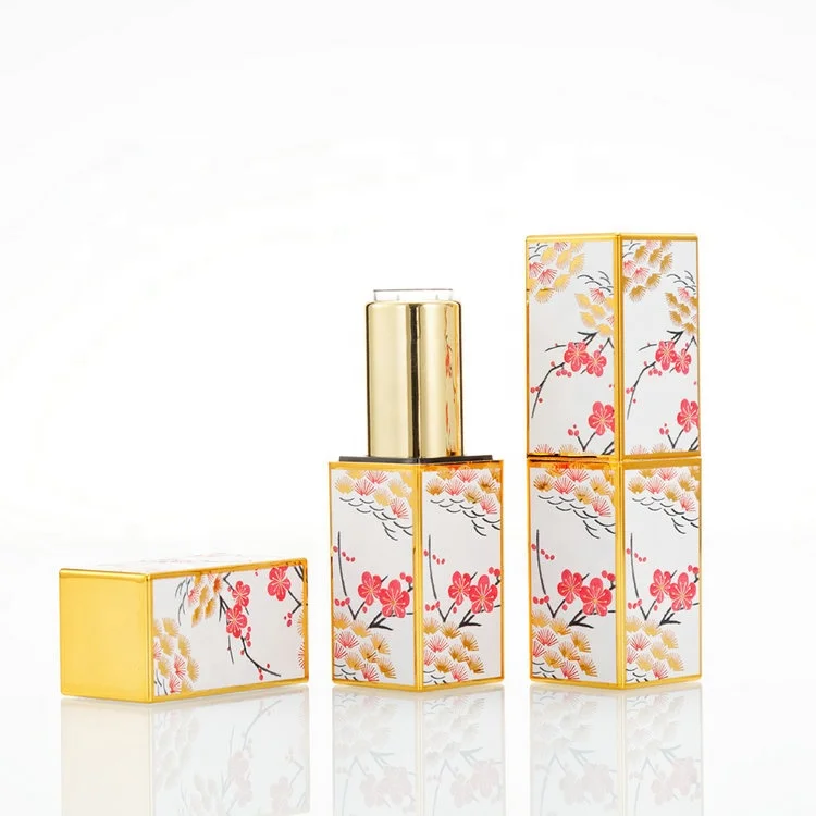 
Empty Lipstick Tubes 12.1mm Chinese Style 3D Embossed Magnetic Buckle Lip Balm Tube Sample Containers Homemade Tools 