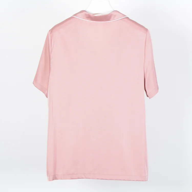 
high quality women 2 suit short home wear set satin silk matching pajamas 