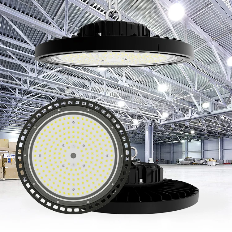 Коммерческая Светодиодная лампа highbay промышленное круглое складское освещение 100 Вт 150 200 светодиодная высокого уровня