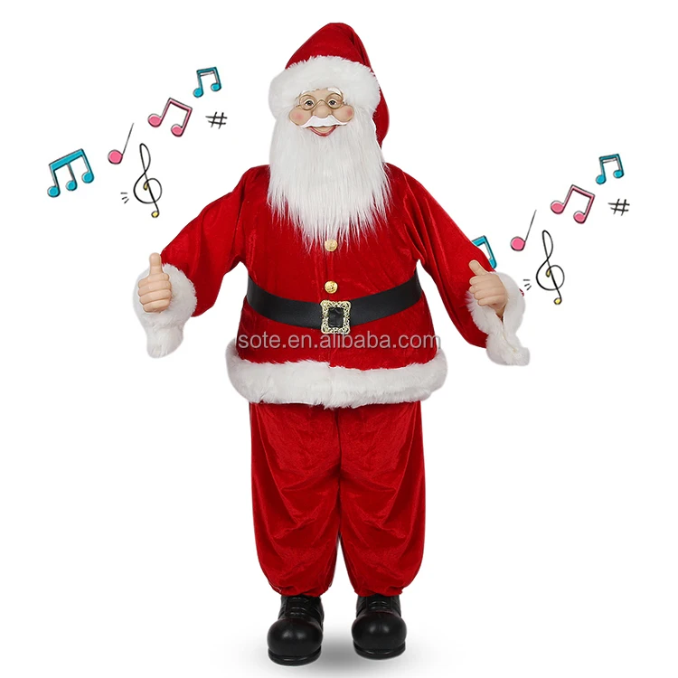 Red Dancing Santa Claus 150cm Musical Life Size Singing and Toys for Party Decoration