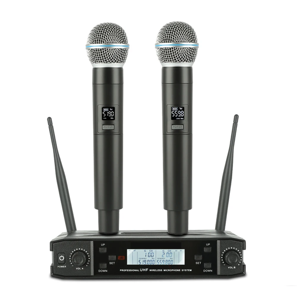 UX-200 UHF Wireless Microphone GLXD4 Dual-channel Handheld Dynamic Vocal Microfone SM-58 Beta58 shure
