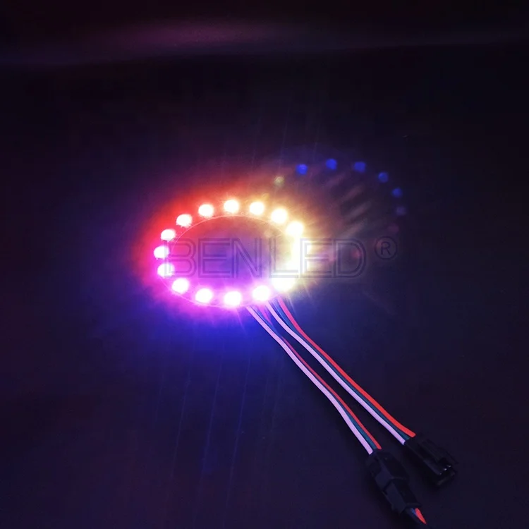 Цифровой полноцветный RGB WS2812B SK6812 5V пиксельное круглое светодиодное кольцо