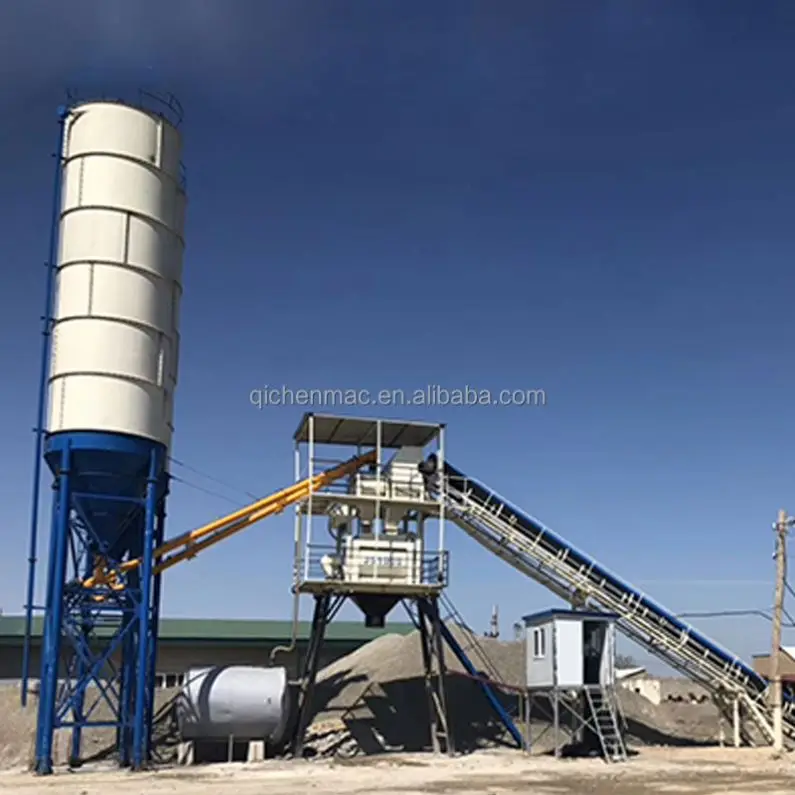 QIC 60 м3 небольшая готовая смесь бетоносмесительная установка купить портативный силосный цементный завод