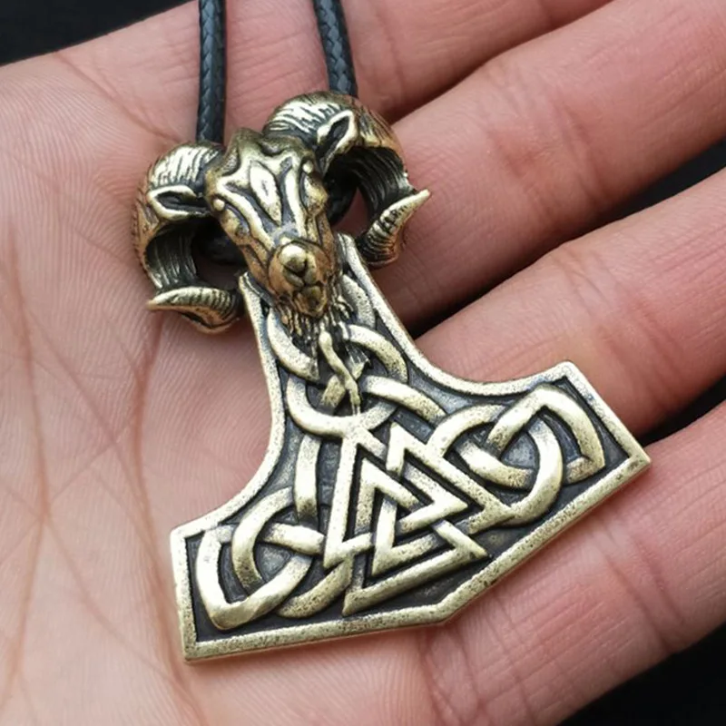Взрывное ожерелье норвежского викинга с козой mjolnir пиратский амулет овечья голова