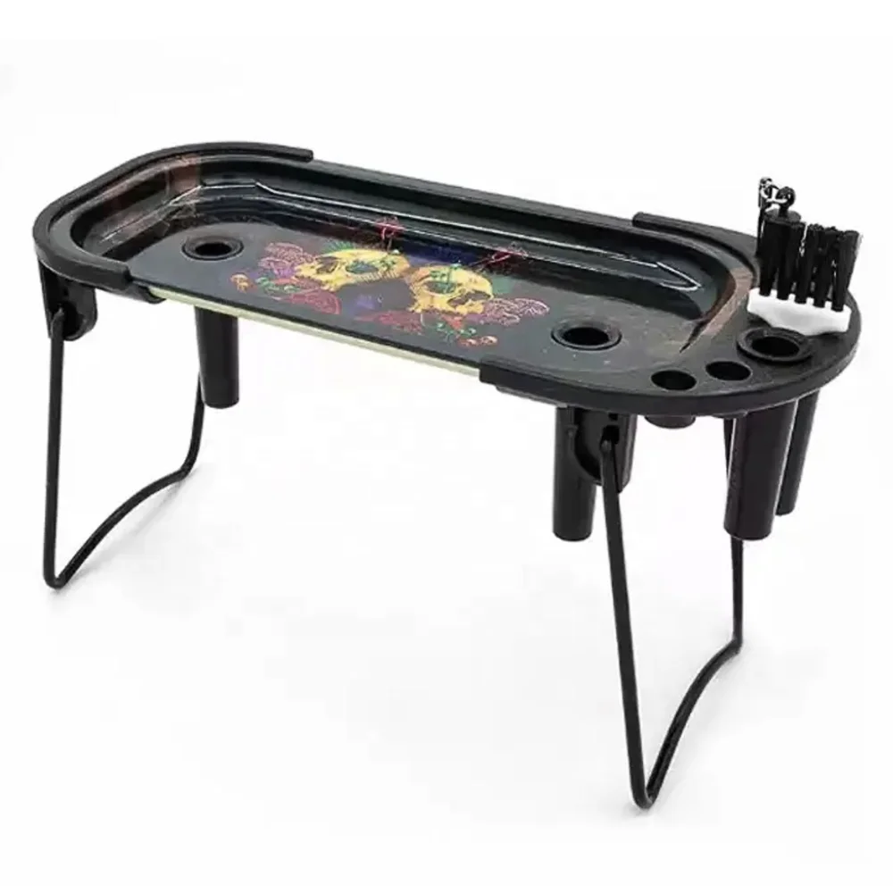 Роскошный дизайн 235*110 мм конусный погрузчик металлический прокатный лоток с складной подставкой