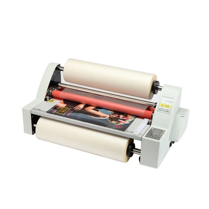 V350 настольная двухсторонняя машина для ламинирования горячекаторный ламинатор по низкой цене
