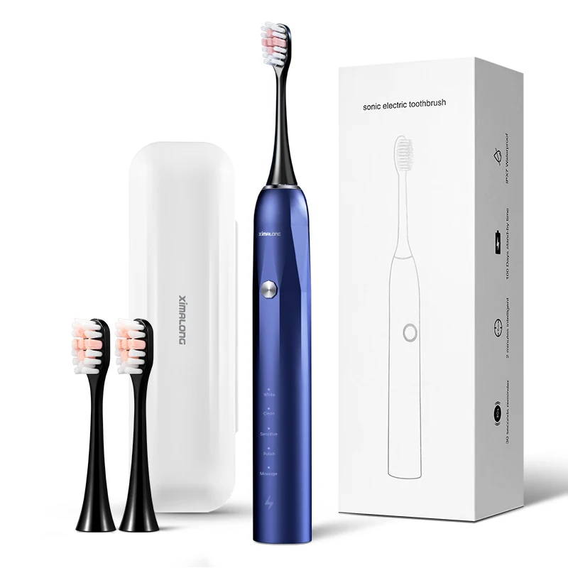 Новая электрическая зубная щетка для взрослых 5 режимов USB-зарядка звуковая 48000 вибрационная