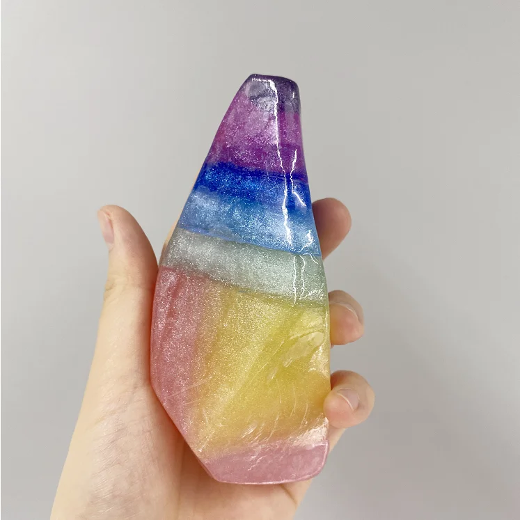 Organic Handmade Women Natural Scented Chakra Gemstone Bar Crystal Soap for Face and Bath Wash