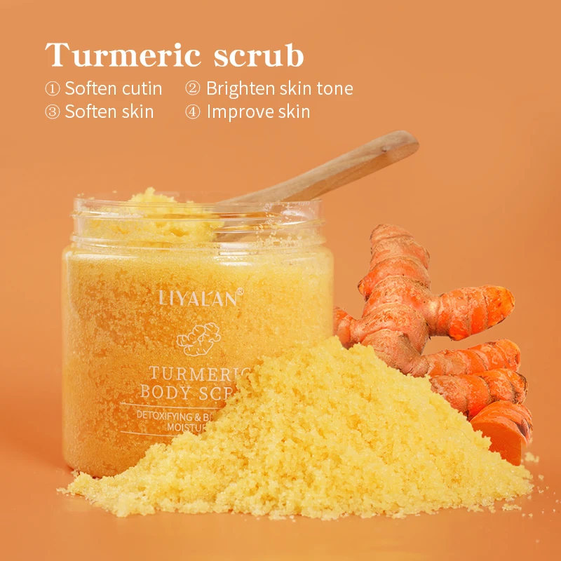 Private Label Natural Tumeric Scrub Organic Anti Aging Hydrating Cleansing Face Body Turmeric Scrub