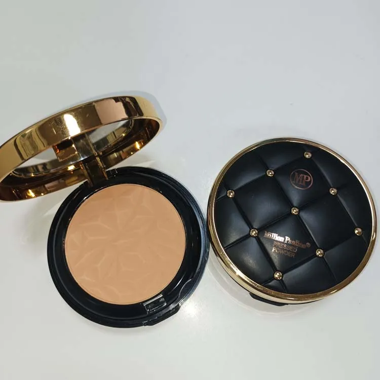 Skin Finish Smooth Contour Foundation matte baking powder face makeup Oil-control Brighten Concealer Pressed Powder With Puff