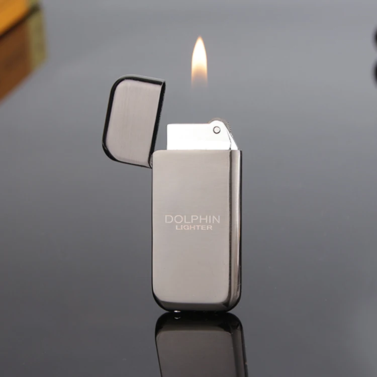 J101 Wholesale Custom LOGO Metal lighter Refillable gas cigarette  lighters