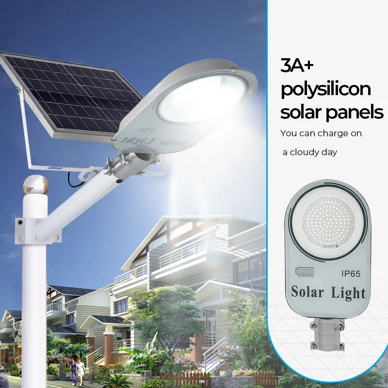 
Wow solar new product 2021 wholesale price high power battery and solar panel rechargeable 200W led solar street light 