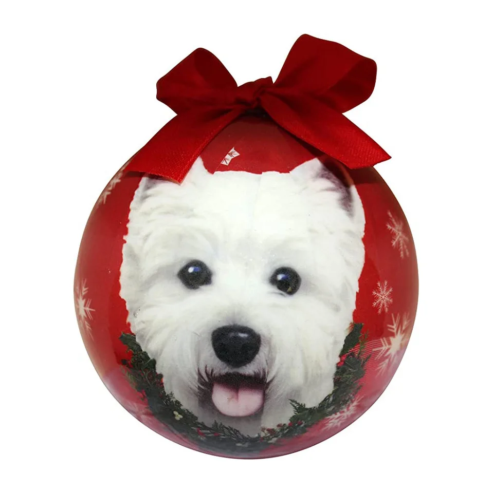 Custom Painted 8CM Christmas Glass Balls with Logo Pattern Christmas Tree Decoration Festival Ornaments