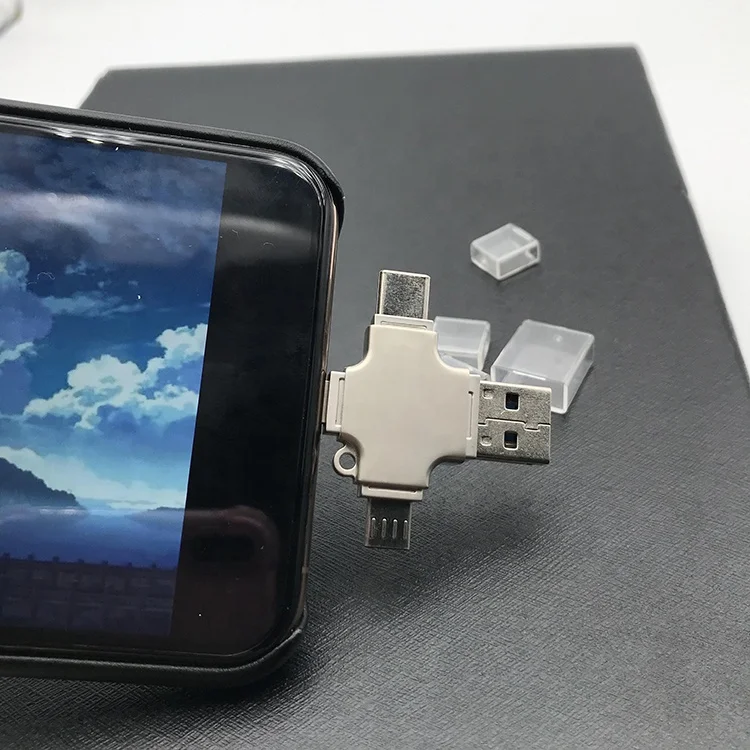 Extra storage for iphone usb stick 4 in 1 64g for ipad usb3.0 flash drive for iphone iphone memory stick