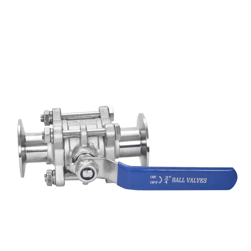 304 stainless steel High platform Fast installation 3pc  ball valve DN15 DN20 pneumatic 3 way ball valve panel
