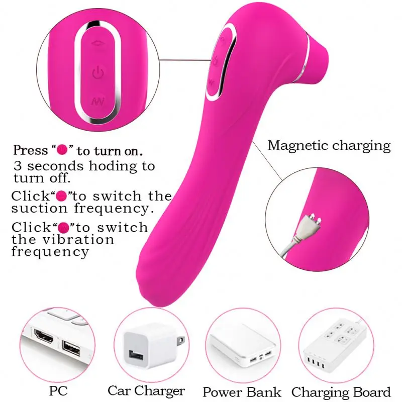 Clitoral Sucking Vibrator for Women, Clit Massaging Vibrating Toy with 10 Sucking Modes, Rechargeable Nipple Suction Stimulator