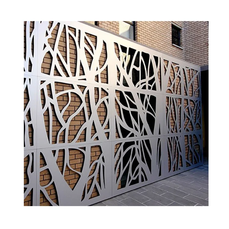 Hot Decorative Curtain Perforated Sheet Mesh Punching Sheet Metal Fence Panels Aluminum Wall Panel Screen