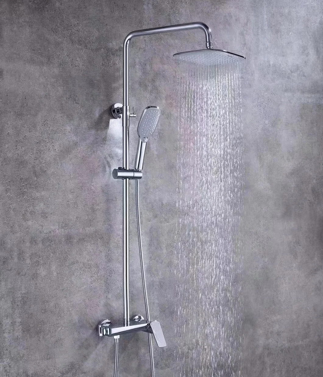 G682 Classic Black Wall Mounted Single Bath Hand Shower Set Water Mixer Bathroom Shower Faucet