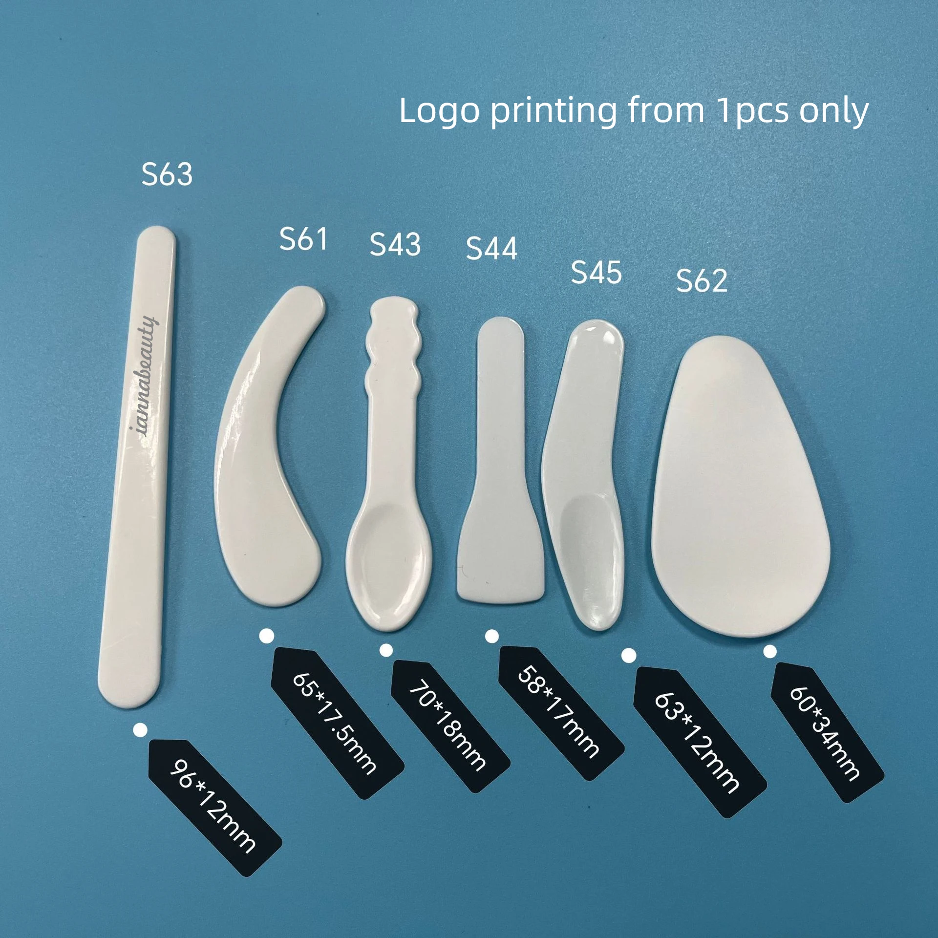 Cheap Factory Wholesale Plastic Gold Cosmetic Spoon Makeup Tool Skin Care Spatula Facial Beauty Tool Face Cream Applicator