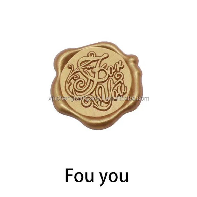 Custom wedding self printed stamp name seal creative sealing wax thank you Letters logo pictures customized sealing wax stamp