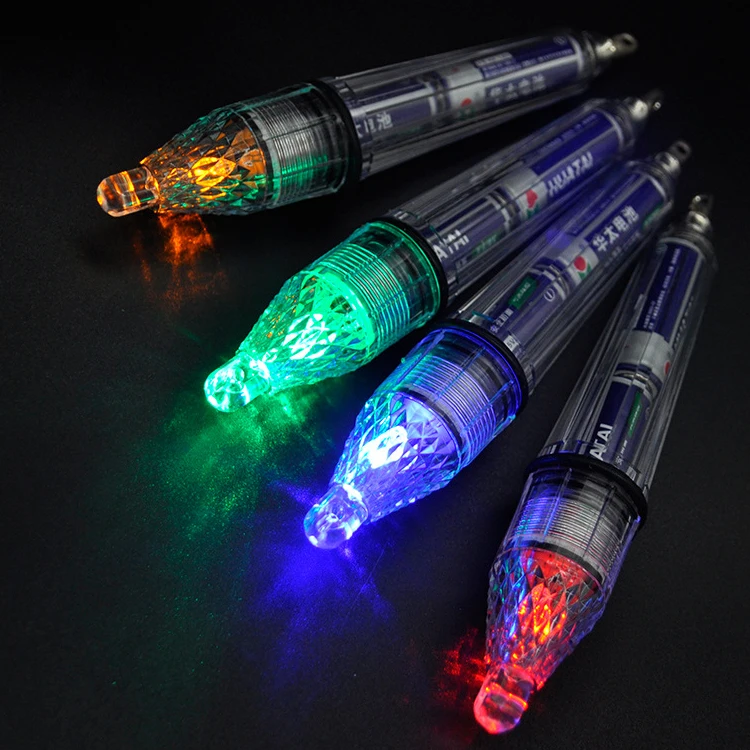 Светодиодная рыболовная приманка, темно-капля, светодиодная зеленая супер водонепроницаемая подводная лампа, рыбные инструменты, мигающие 7 видов цветов