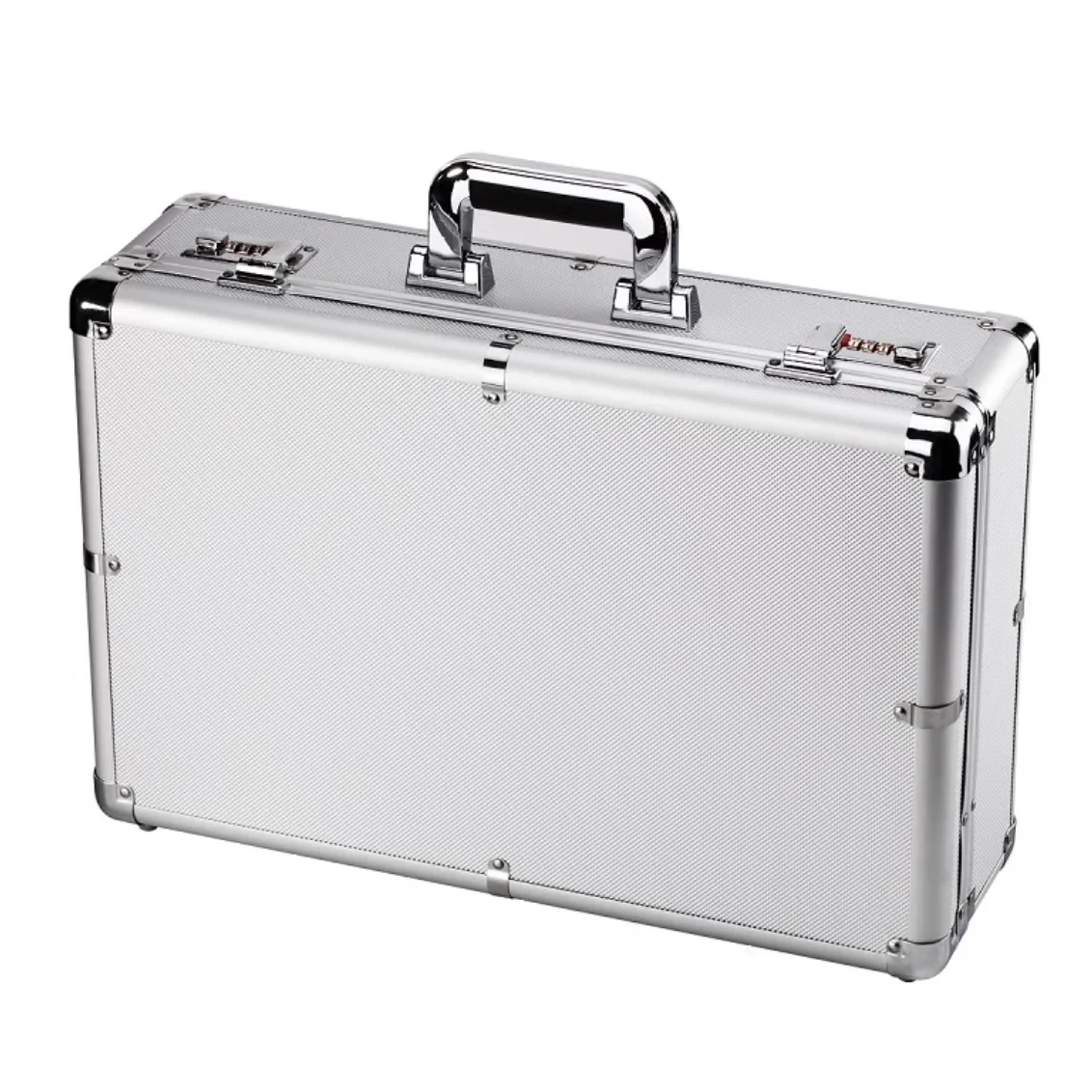 Portable Multi-Functional Aluminum Case with Sponge Addition OEM/ODM Support File Protection Password Box/Cash Storage Box