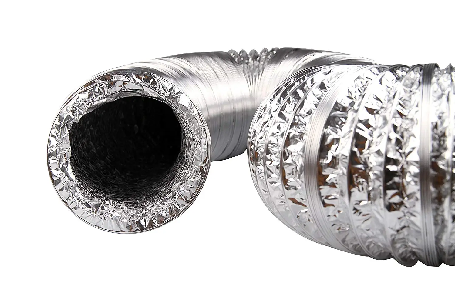 Air Conditioning Ventilation pipe 4' 25ft Flexible Double Layers Aluminum Ducting