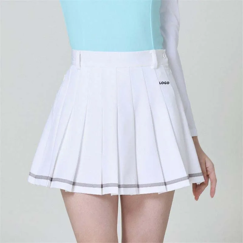 Custom Ladies Golf Culottes Women Golf Pleated Skirts High Waist Tennis Skirt